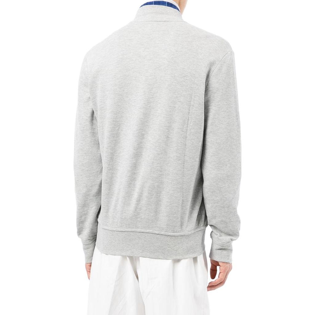 Polo Ralph Lauren SS23 Jachetă cu fermoar, culoare solidă, broderie cu logo, bărbați jachete Gri 710842844-001