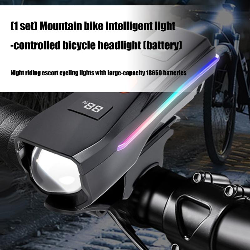 Fahrrad LED Taschenlampe Wasserscheinwerfer Wiederaufladbar Frontlicht Fahrradlicht mit 6 Lichtmodi für Nachtfahrten