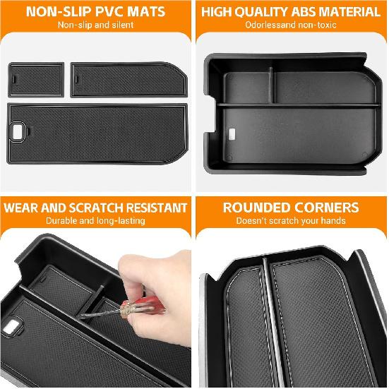 Center Console Organizer Compatible With 2024 2025 Toyota Land Cruiser 1958 250/Prado/J250/LC250 Armrest Storage Box Ert Tray For Land Cruiser 1958
