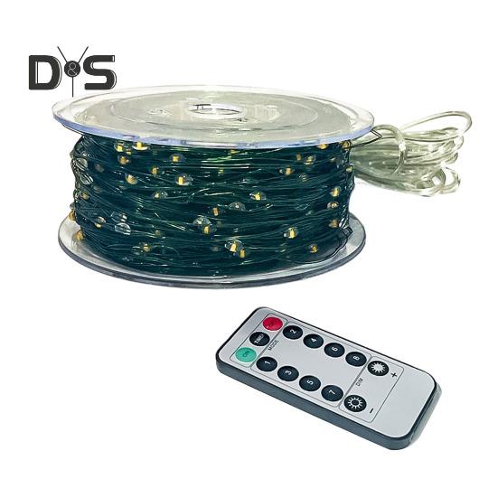 

Лампа з мідного дроту з 8 режимами освітлення Пульт дистанційного керування з м’яким сяйвом Водонепроникний вуличний світлодіодний ліхтар Весільні прикраси 10M теплим білим кольором