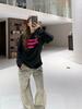 1996 Rose Red Unisex Cotton Linen Flock Long Sleeve T-Shirt - New Year Limited Edition