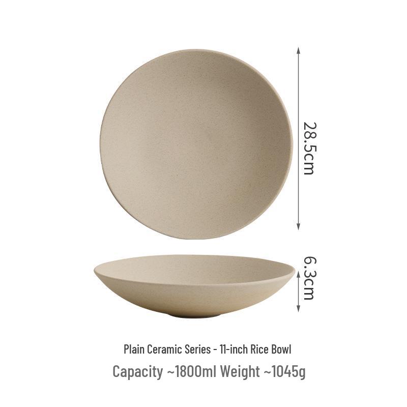 2025 High-End Ceramic Mushroom-Inspired Multi-Use Plate for Pasta, Soup, and Salad