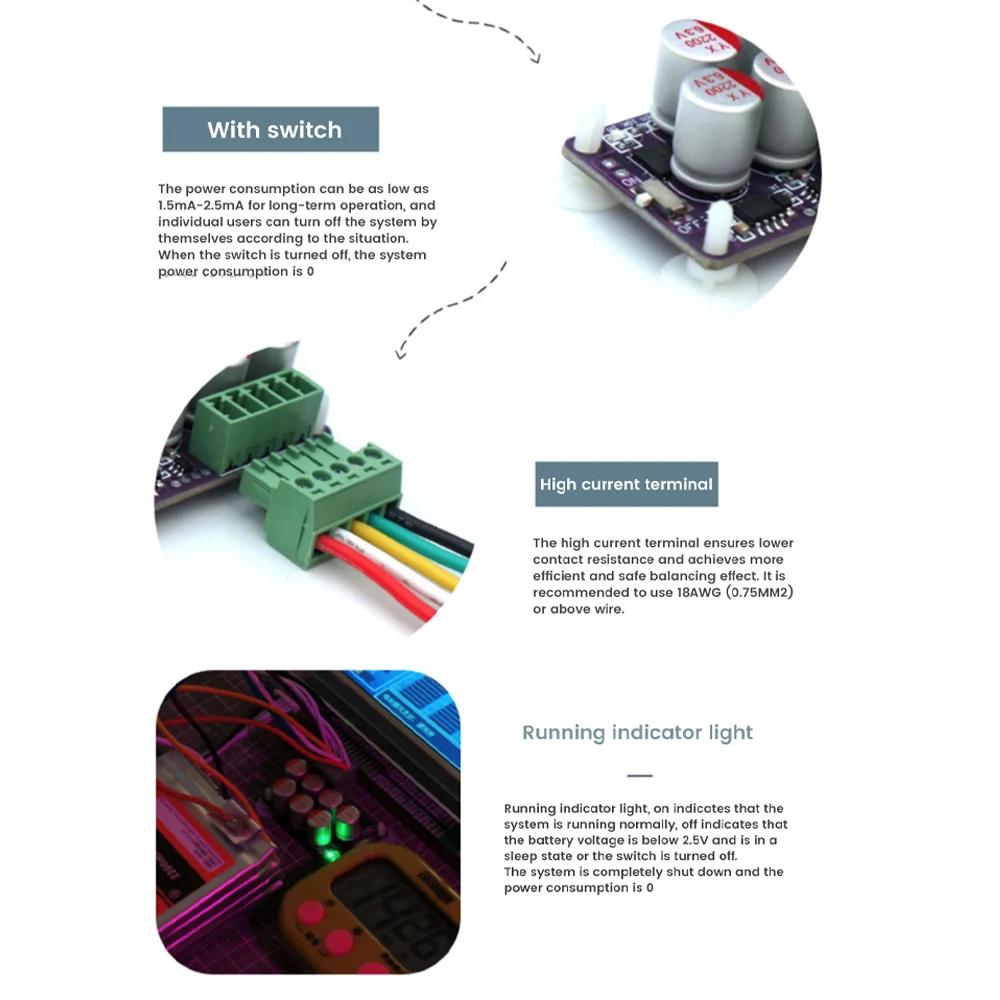 Active Balancing Board BMS 6A Hybrid Active Equalization 1S 1S 6S 8S 17S Lifepo1 18611 Lithium Battery Balancer Energy Transfer