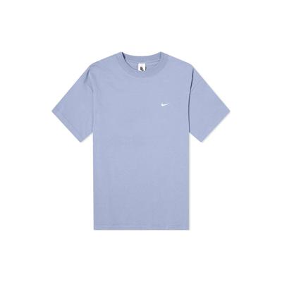 Solo Swoosh Solid Color Sport Crew Neck Short Sleeve T-Shirt Men Tops Blue CV0559-512