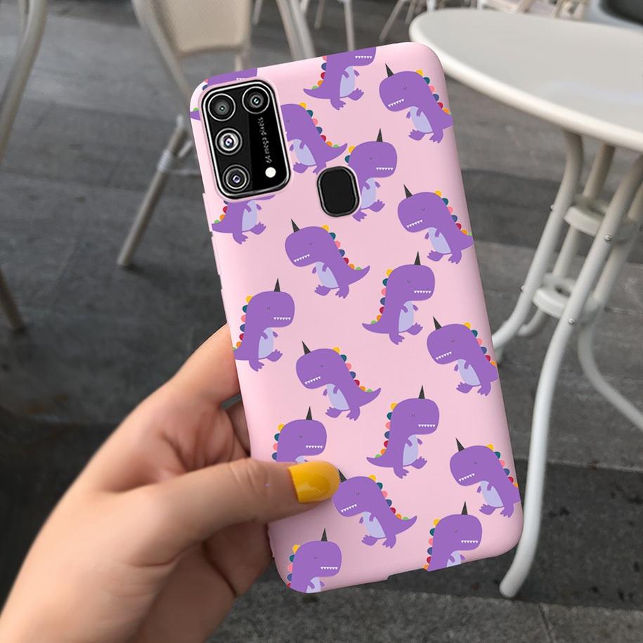 Silikonový kryt Pro Samsung M31 M 31 Obal Čerstvá květina Pírko Nárazuvzdorný kryt telefonu Pro Samsung Galaxy M31s M31 s M315 M317 Etui