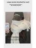 2024 Winter White Thick Solid Color Scarf for Girls - Korean Style, Versatile Student Shawl