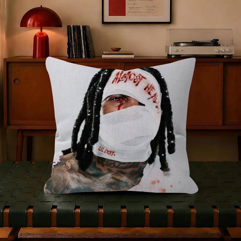Rapper Lil Durk Deep Thoughts Pillow Gift Home Office Decoration Bedroom Sofa Car Cushion Cover case 45x45