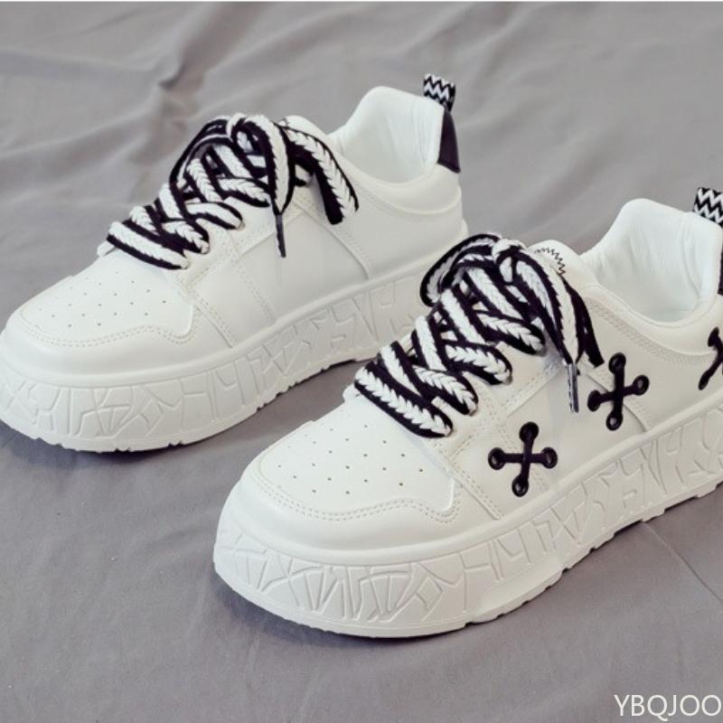 

Весна Осень Новые Белые Кроссовки для Женщин Дышащие Универсальные Спортивные Мягкая Подошва Простые Удобные Толстая Подошва Женская Обувь 35