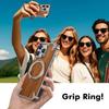 Oatsbasf Solid Wood Magsafe Phone Case for iPhone 14 15 16 Pro Max Shockproof Protective Cover W/ 360° Rotatable Ring Stand