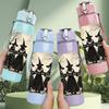 1PC Three Vintage Witches Dark Art Print 750ml Color Plastic Sports Water Bottle Leakproof Flip Straw Lid Suitable for Sports Office Home Use