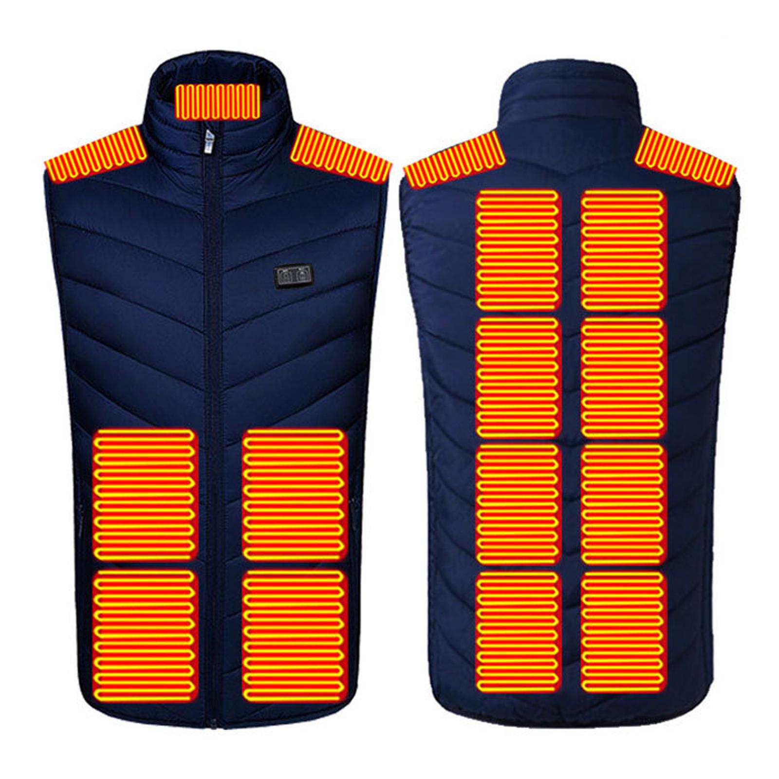 

Мужские и женские модные повседневные теплые жилеты с подогревом, однотонные XL