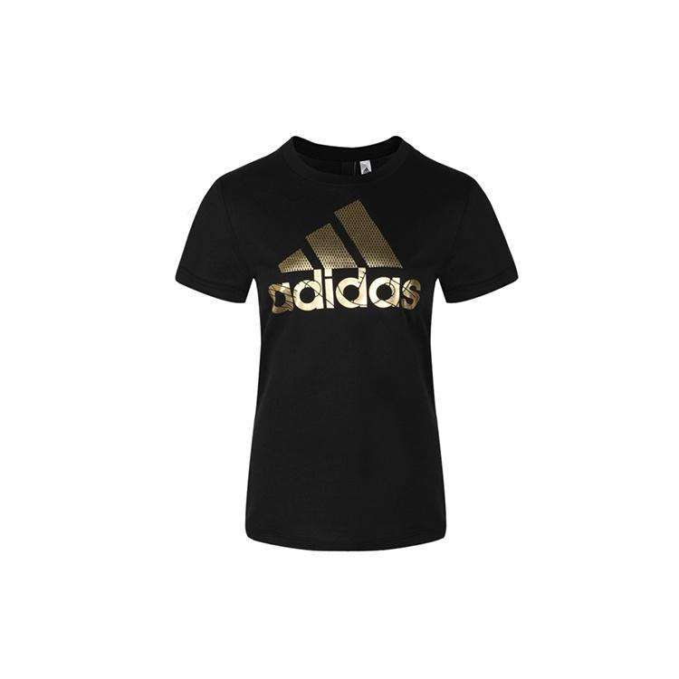 (WMNS) adidas Alphabet logo Short Sleeve Black Women s DV3025 S