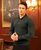 BOASTFIT Signature Muscle Fit Collared Neck Long Sleeve Knit Green