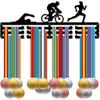 Metal Wall Mounted Medal Holder Trophy Rack for Cycling Swimming Running Awards