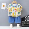 Korean Style Summer Cotton Outfit: Boys' Shorts and Girls' Short-Sleeve Set