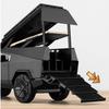 Tesla Cybertruck Camping Pickup mit Motorrad, SUV, Offroad-Modellauto aus Metall im Maßstab 1:24, Sammlerstück, Spielzeug für Kinder