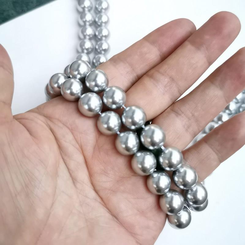 Natural Fresh Water Shell Simulated Pearl Beads for Jewelry Making, DIY Bracelet, Necklace Strand, 6mm, 8mm, 10mm, Wholesale