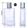 2pz+4 Accessori 50ml/1.69 Oz Flacone Spray Vuoto in Vetro Satinato Atomizzatore per Profumo con 4 Erogatori per Profumo