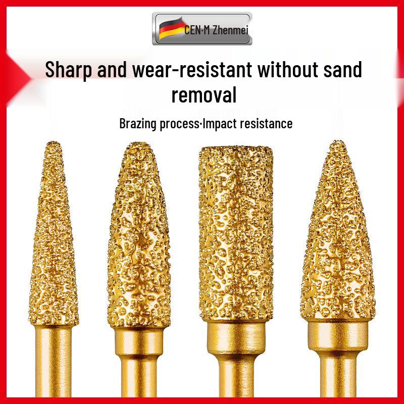 

Oval Tungsten Steel Diamond Emery Grinding Drill Bit Cone Round 6*6