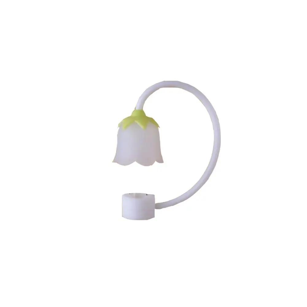 

Splash Proof Silicone Straw Covers Reusable Dust Proof Plugs Protector Flower Straw Topper Durable for Yeti Tumbler Cup прозорий