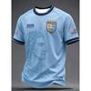 Uruguay Football Fan T-shirt Short Sleeved Breathable Quick Drying Street Wear Casual Football Shirt Fashionable Men 2026 New
