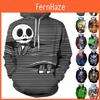 Nightmare Before Christmas 3d Printed Hoodie Jacket Jack Sally Costume Style