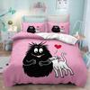 New 3D Print Cartoon L-Les & B-Barbapapa Bedding Set Double Twin King Duvet Cover Comforter Pillowcase Boys Girls Adults Bedroom