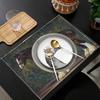 4pcs Set of Placemats, Elegant Brown Horse Pattern - 12x18 Inches, Suitable for Home and Party Decorations, Ideal Choice for Thanksgiving Dining,