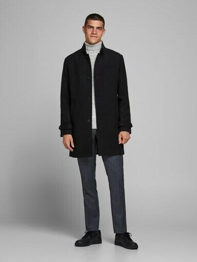 Пальто Jack & Jones Jprblamelton Wool Coat Sts (12177644) черное