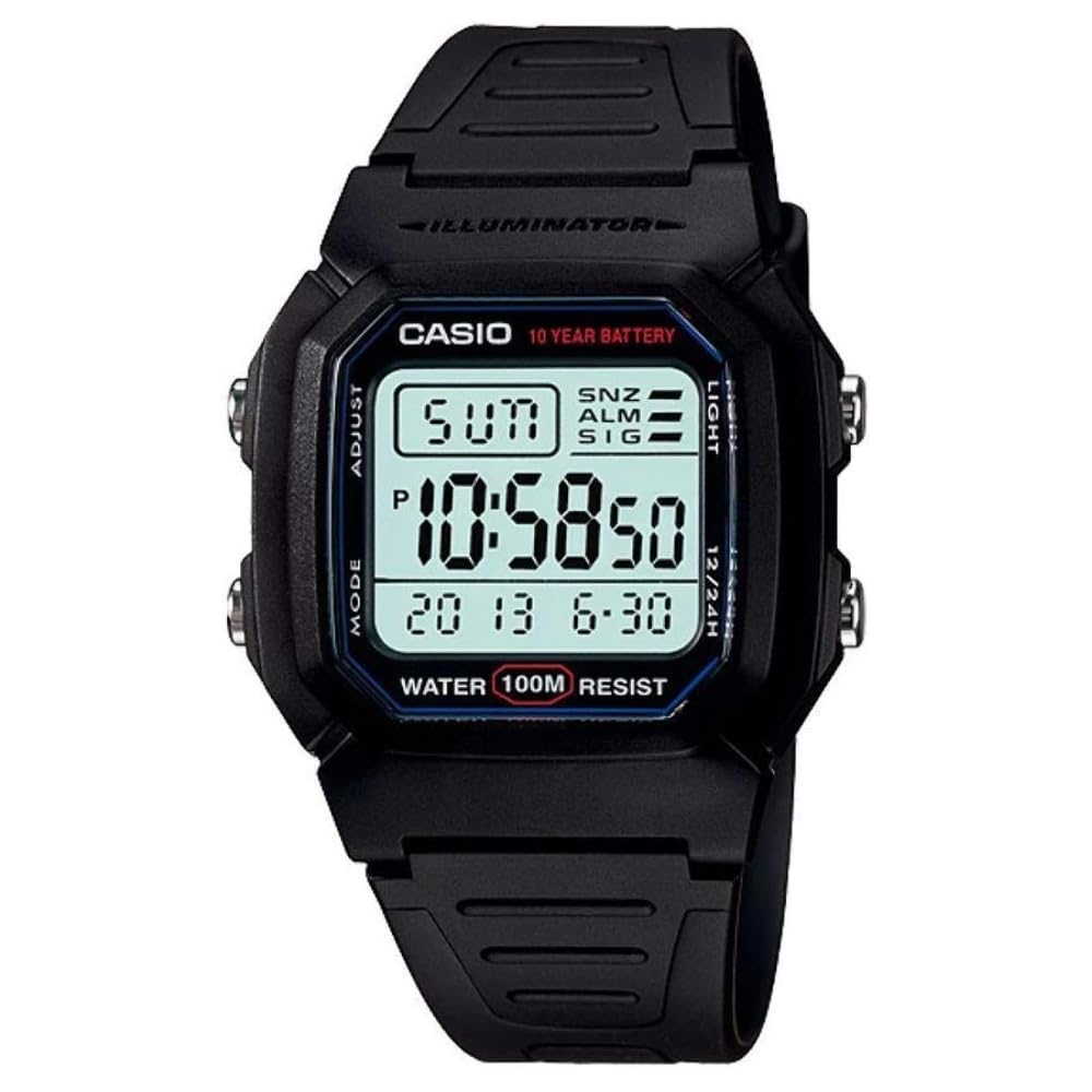 Casio W-800H-1A Men s Watch Black Analog Digital Waterproof Sports Timepiece