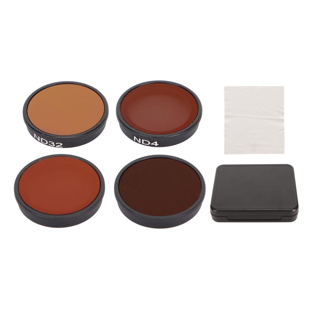 4PCS ND Lens Filter Set ND4 8 16 32 Optical Glass Light Reducing Neutral Density Filter with