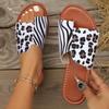 Women's Summer Leopard and Zebra Print Slippers