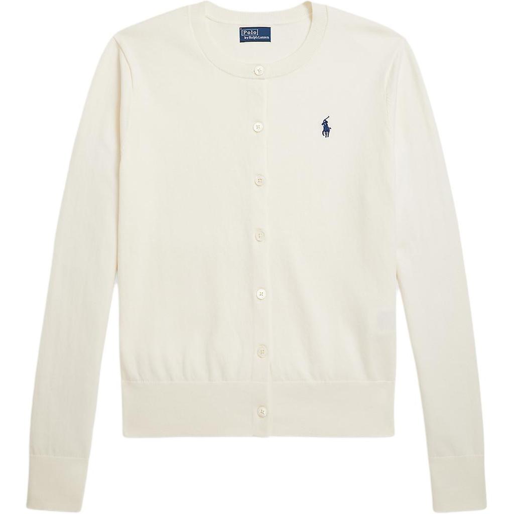 Polo Ralph Lauren Round Neck Cotton Cardigan Sweater Women sweater Natural 211971871-003