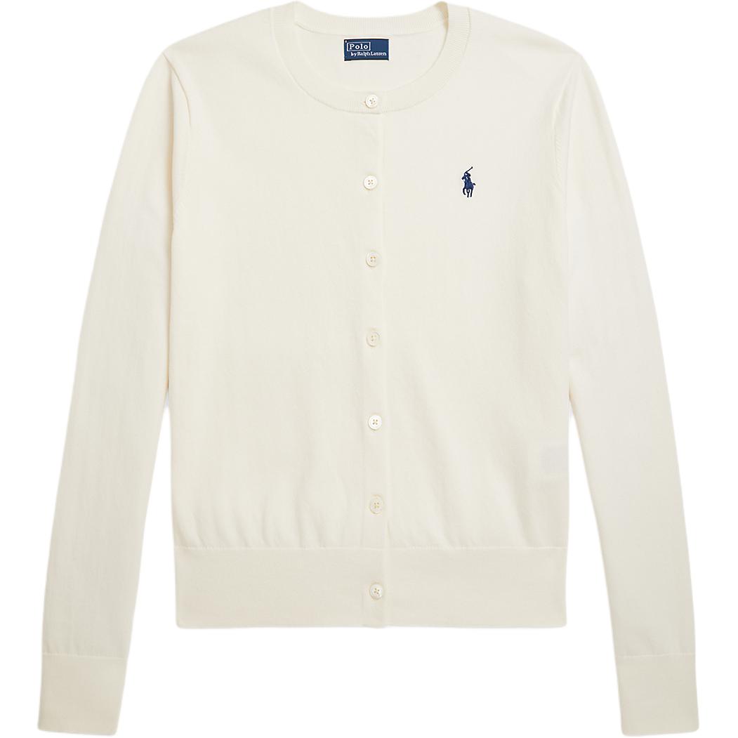 

Polo Ralph Lauren Кардиган хлопковый с круглым вырезом Женский свитер Натуральный 211971871-003 L