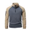 Men S Fleece Pullover Sweatshirt Stand Collar Long Sleeve Casual Winter Warm Top