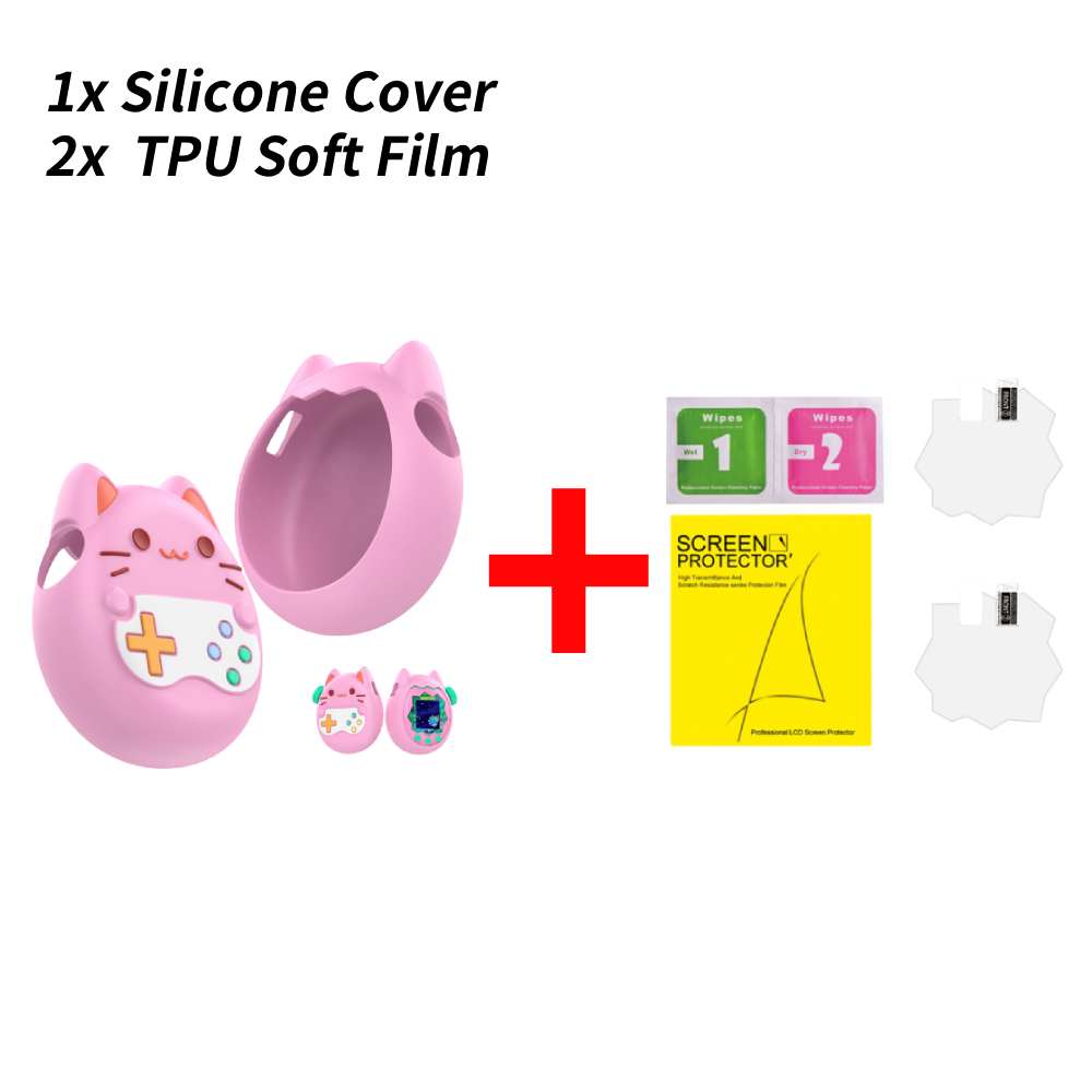 For Tamagotchi Paradise Silicone Full Cover Case Non-Slip Liquid Silicone Cute Protective Cover Soft Shell Game Accessories