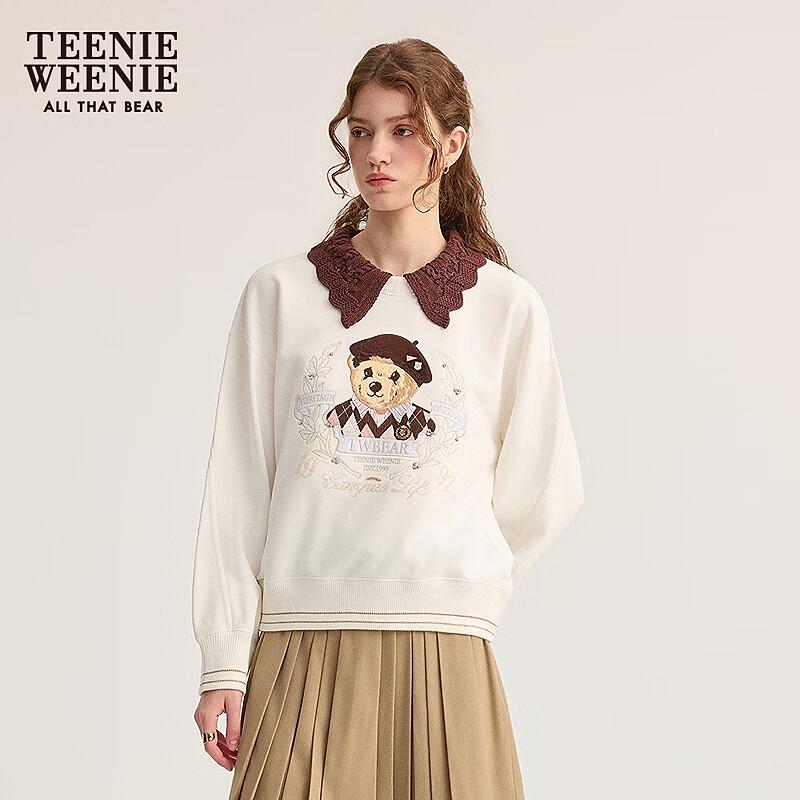 Teenie Weenie Women's Bear Polo Collar Sweatshirt