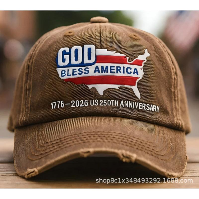 New Baseball Cap American Anniversary Hat Sun Cap D Digital Printing Cap