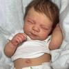 Lifelike 49cm Full Silicone Body Reborn Baby Doll Pascale Lovely Sleeping Girl Baby Doll Toys Realistic Implanted Hair Newborn Doll Kids Birthday Gift