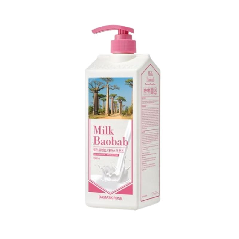 Milk Baobab Protein Damage Care Treatment Damask Rose 1L | pH Balancing Hair Repair | Baobab Seed & Milk Protein |Rose Oil Moisturizing Conditioner