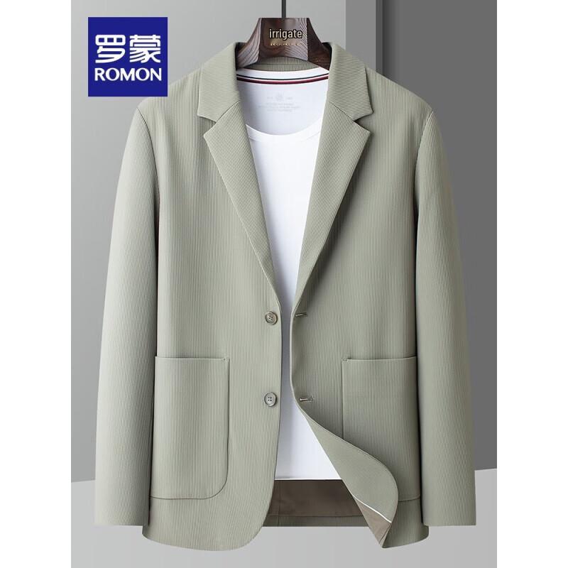 ROMON Men's Business Casual Stretch Suit Jacket