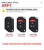 Car Key Case Cover Protective Shell Fob for Jeep Wrangler JL JLU Rubicon Gladiator JT Sahara JLU 18 2019 2020 2021 2022 2023