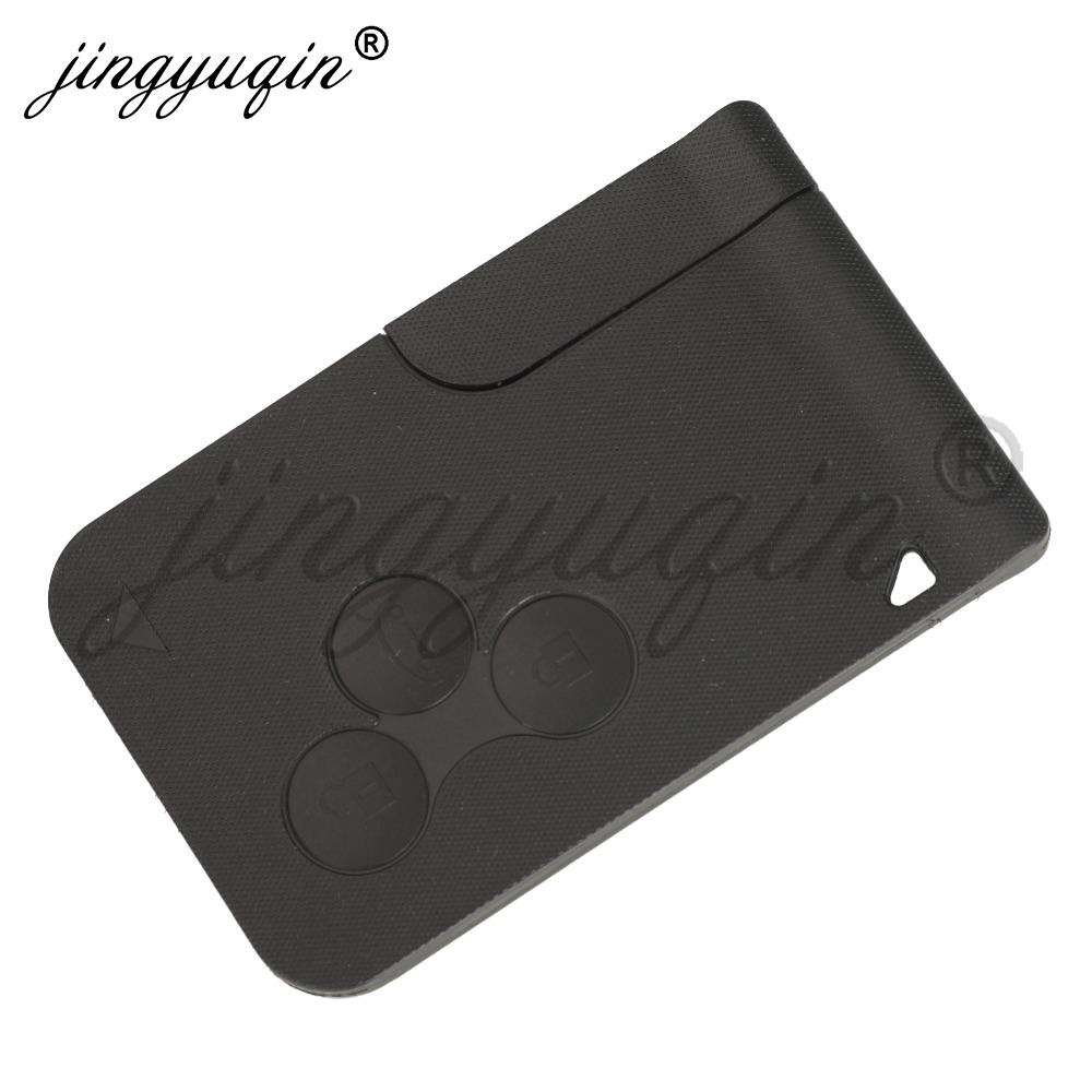 jingyuqin Remote Key 433Mhz ID46 PCF7947 Chip 3Button For Renault Megane 2 3 Scenic Clio 2003-2008 Upgrade Design Emergency Card