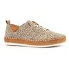 Womens/Ladies Animal Print Leather Plimsolls