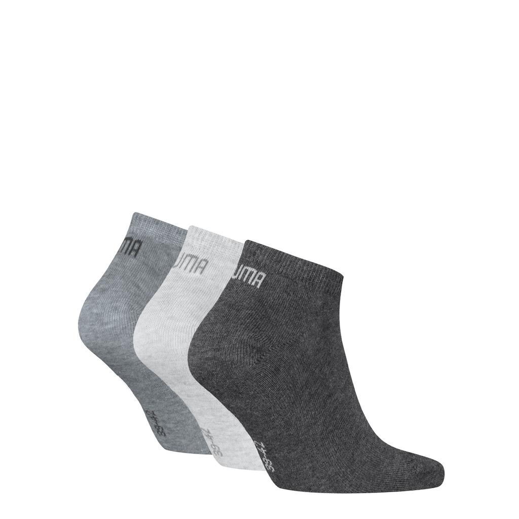 Puma SNEAKER PLAIN 3-PACK Unisex Socks Gray 93862416 Size 35-38