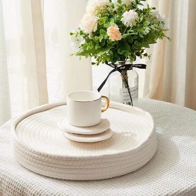 Абай Хлопковый плетеный круглый набор подставок