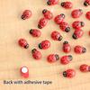 50/100Pcs Mini Wooden Ladybird Ladybug Self-Adhesive Sticker Children Painted Diy Crafts Fairy Garden Figurine Miniature Home De