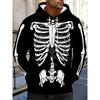 Skull Men's Hoodie 3d Skull Print Long Sleeved Hoodie Autumn/ Winter Streetwear Top Retro Casual Men's Hoodie Oversized Clothing