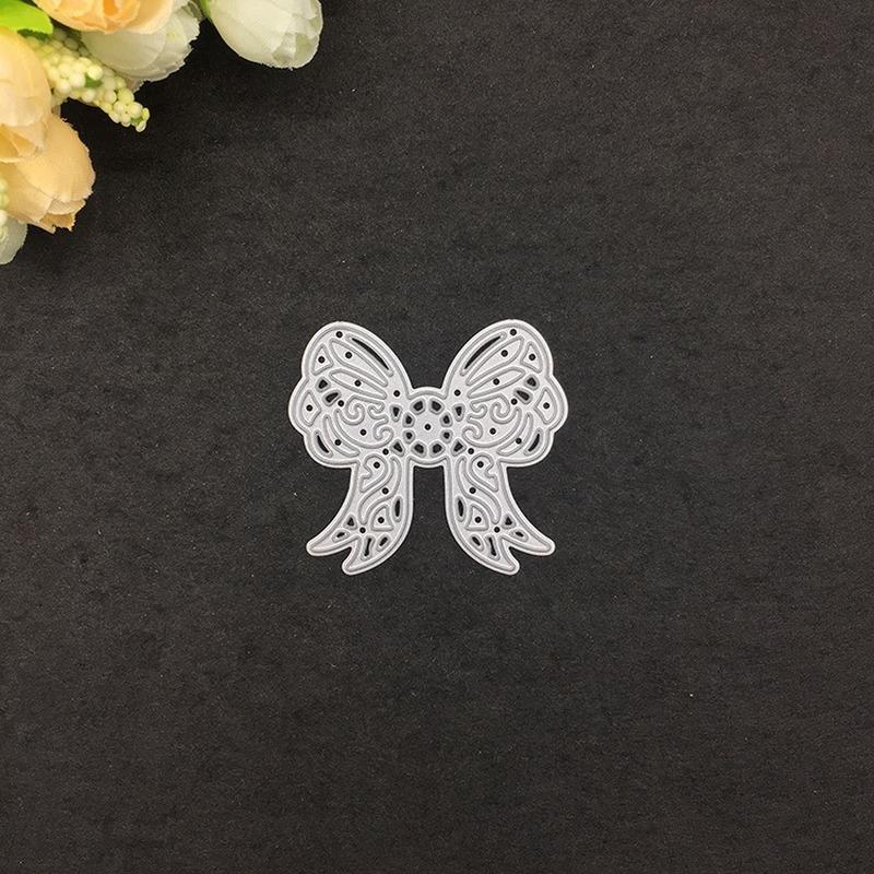 2Pcs Lace Bowknot Metal Cutting Dies Stencils For Card Making Decorative Embossing Suit Paper Cards Stamp DIY