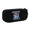 Tralalero Tralala Italian Brainrot Korean Pencil Cases Girl Boy Large Capacity Funny Meme Pencil Pouch Students Stationery